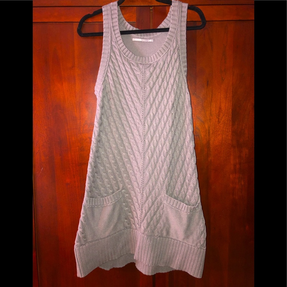 Cute size large gray mixed knit tunic/dress